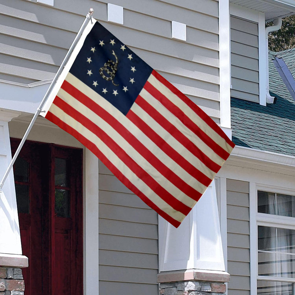 Betsy Ross Gadsden flag 3x5ft banner man cave