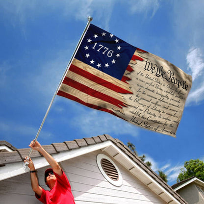 Betsy Ross We The People 1776 US Constitution flag 3x5ft banner man cave