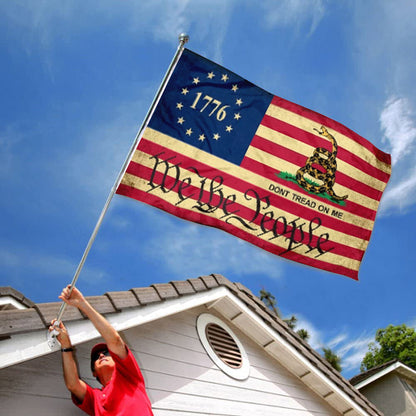 Betsy Ross We the People Gadsden 1776 flag 3x5ft banner man cave