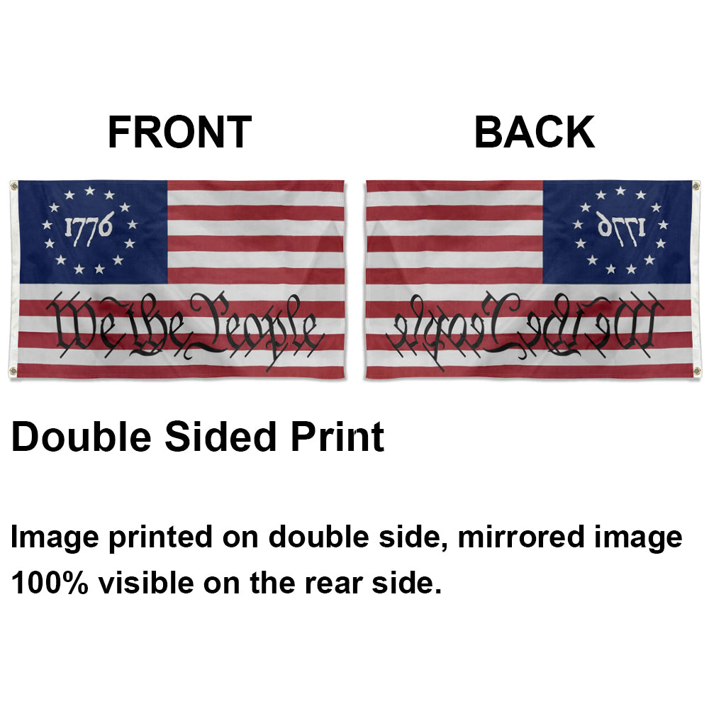 Betsy Ross 1776 We The People RWB flag 3x5ft banner man cave