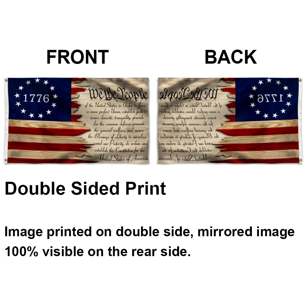 Betsy Ross We The People 1776 US Constitution flag 3x5ft banner man cave
