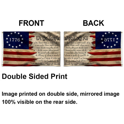 Betsy Ross We The People 1776 US Constitution flag 3x5ft banner man cave