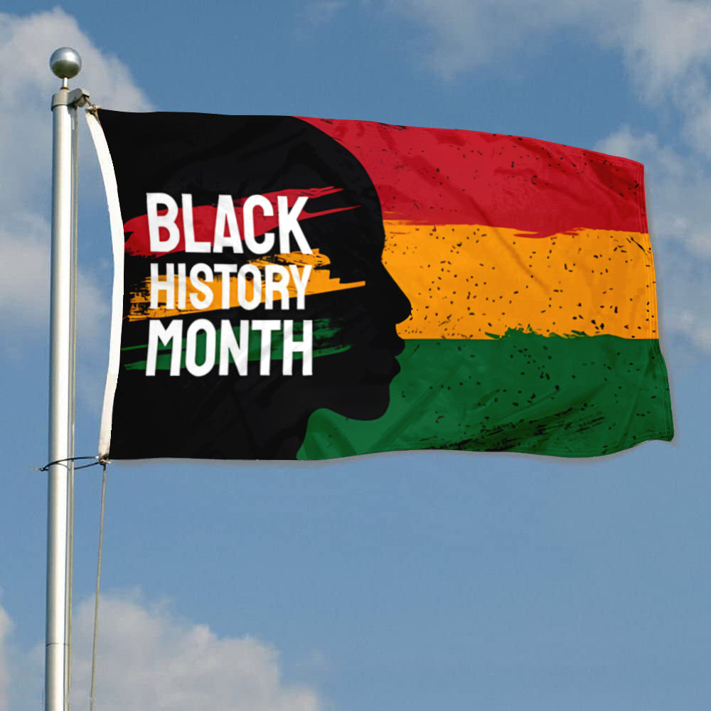 Black History Month Face flag 3x5ft banner man cave