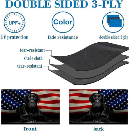 Black Labrador Retriever American flag 3x5ft banner man cave