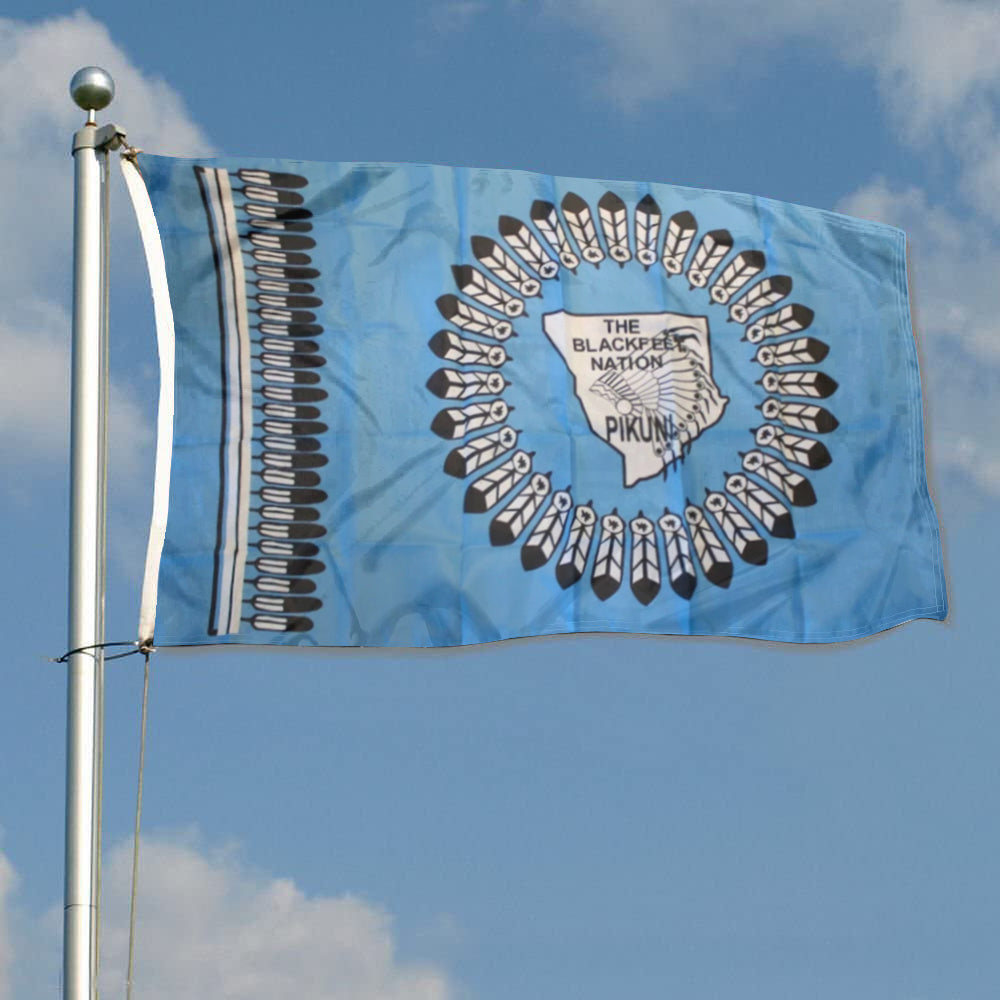 Blackfeet Nation Tribal flag 3x5ft banner man cave