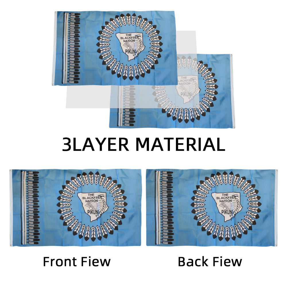 Blackfeet Nation Tribal flag 3x5ft banner man cave