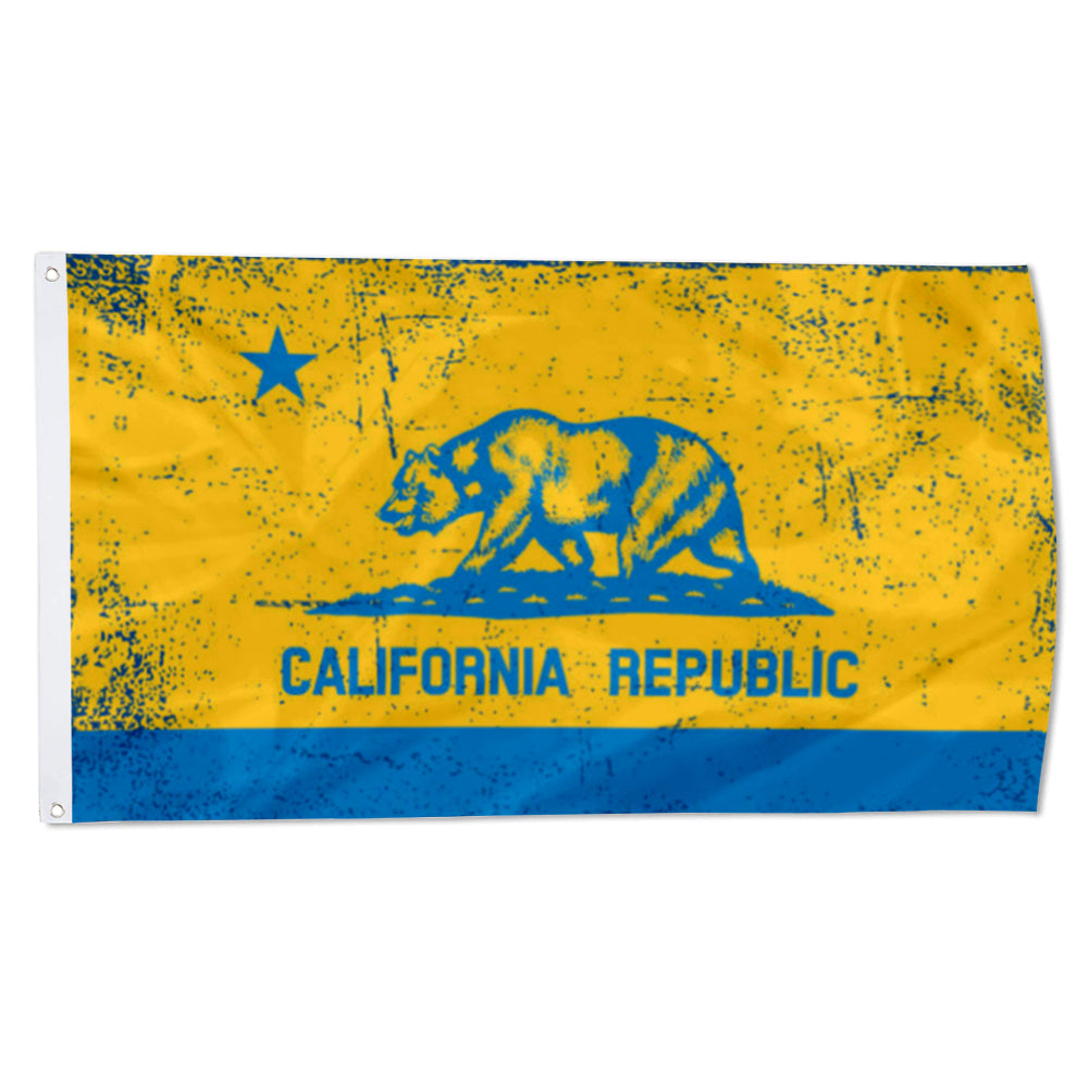 Blue & Gold California Republic flag (UCLA Colors) 3x5ft banner man cave
