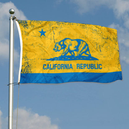 Blue & Gold California Republic flag (UCLA Colors) 3x5ft banner man cave