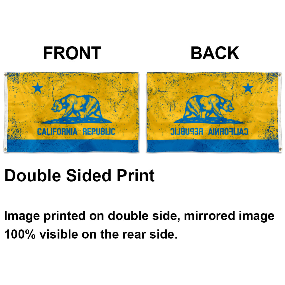 Blue & Gold California Republic flag (UCLA Colors) 3x5ft banner man cave