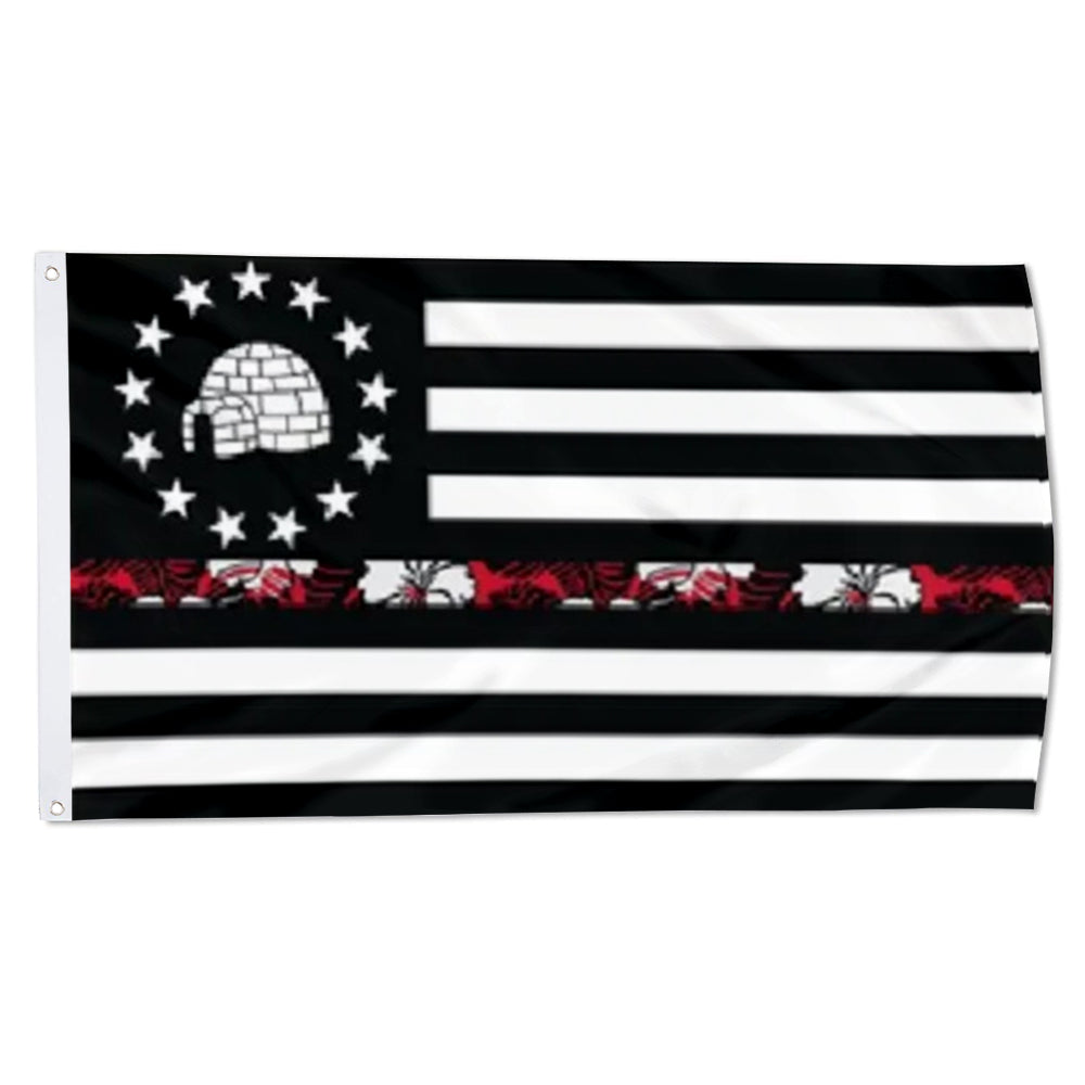 Boogaloo Movement Igloo Libertarian flag 3x5ft banner man cave
