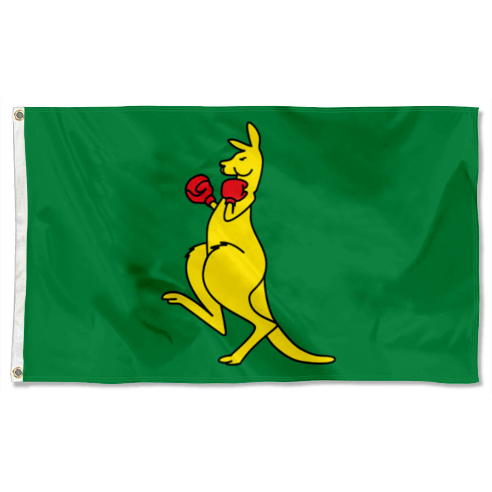 Boxing Kangaroo flag 3x5ft banner man cave