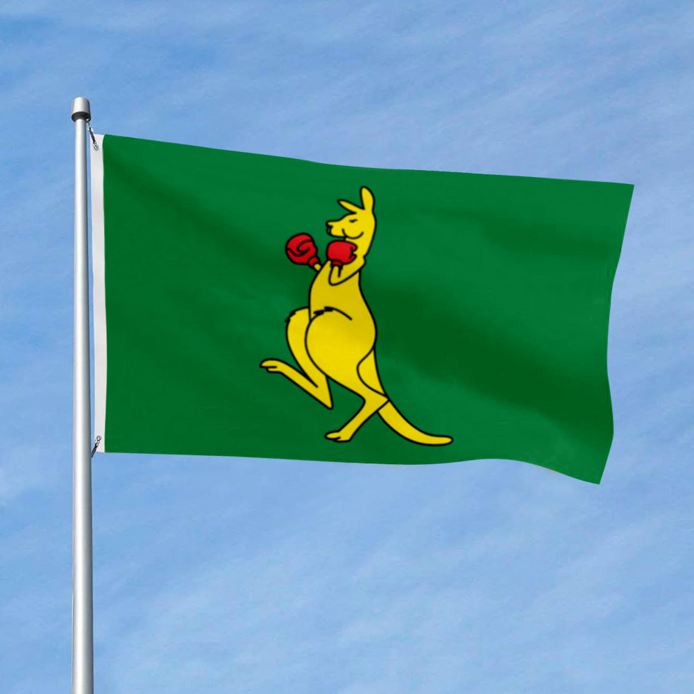 Boxing Kangaroo flag 3x5ft banner man cave