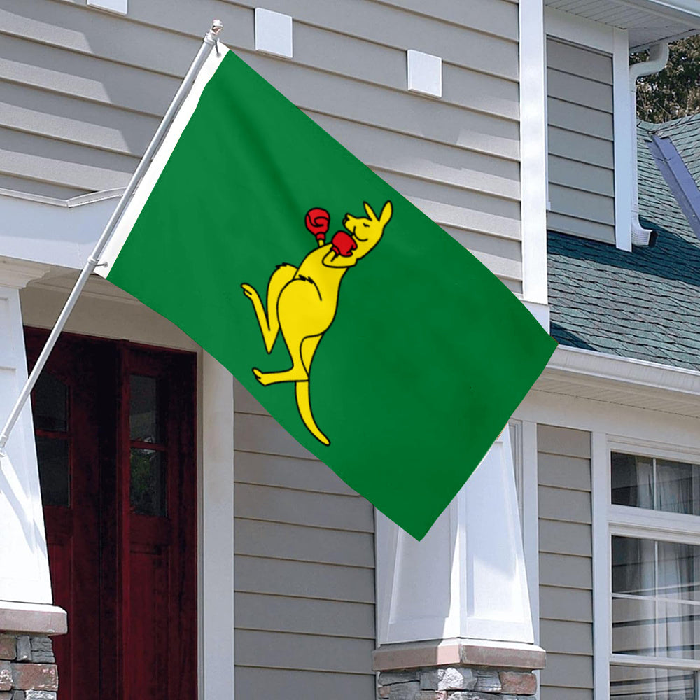 Boxing Kangaroo flag 3x5ft banner man cave