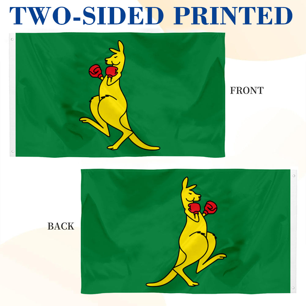 Boxing Kangaroo flag 3x5ft banner man cave