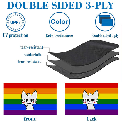 Boykisser Pride flag Gay Furry Pride flags 3x5ft banner man cave