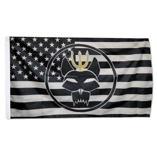 Bravo Team Seal Team Navy black and white American flag 3x5ft banner man cave