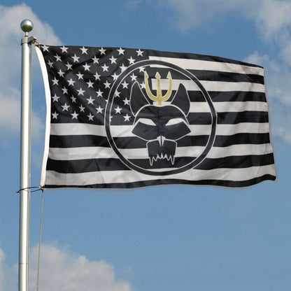 Bravo Team Seal Team Navy black and white American flag 3x5ft banner man cave