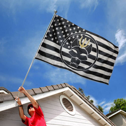 Bravo Team Seal Team Navy black and white American flag 3x5ft banner man cave