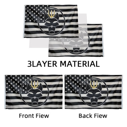 Bravo Team Seal Team Navy black and white American flag 3x5ft banner man cave