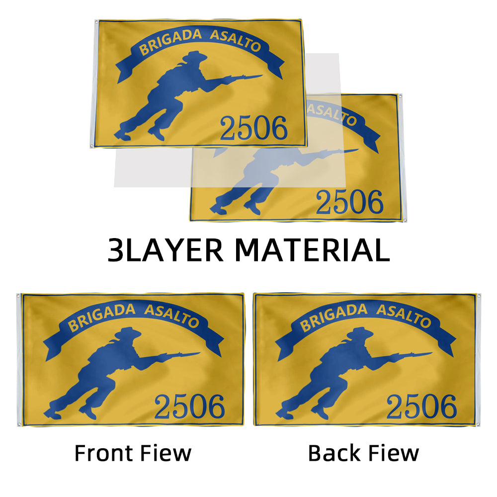 Brigada de Asalto 2506 Cuba flag 3x5ft banner man cave