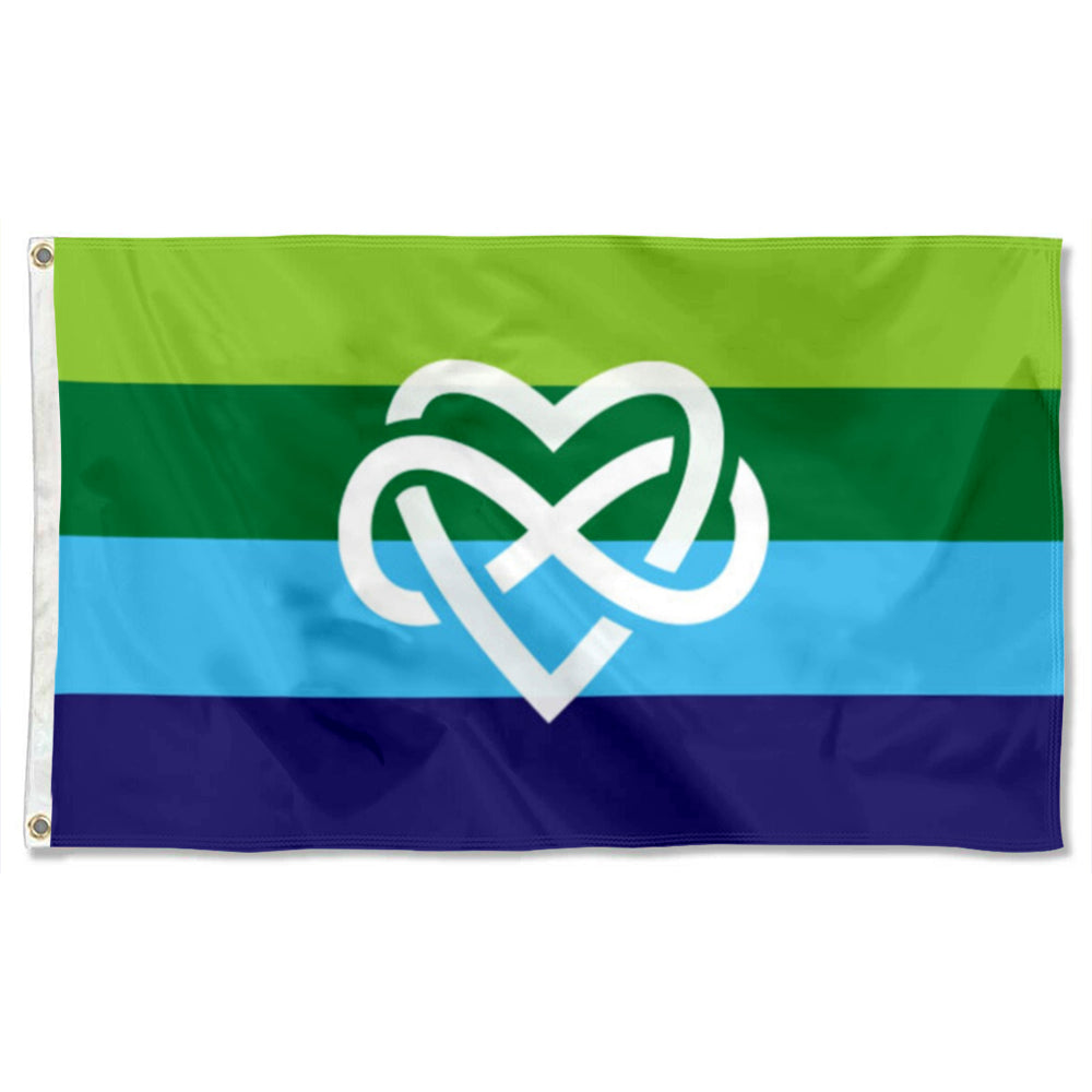 Bright Infinity Heart Polyamory flag 3x5ft banner man cave