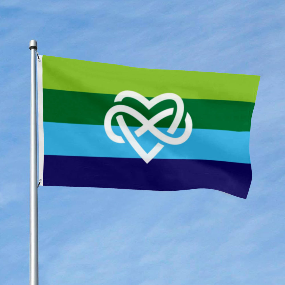 Bright Infinity Heart Polyamory flag 3x5ft banner man cave