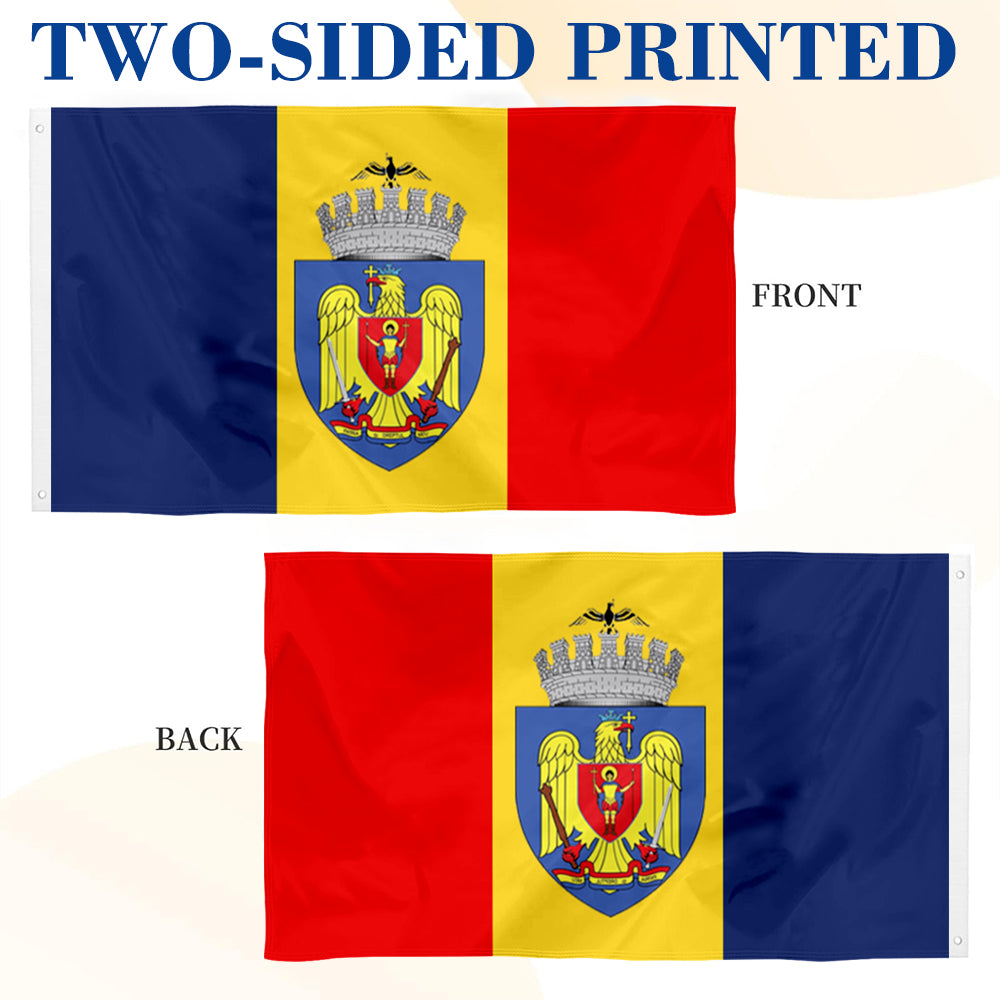 Bucharest, Romania flag 3x5ft banner man cave