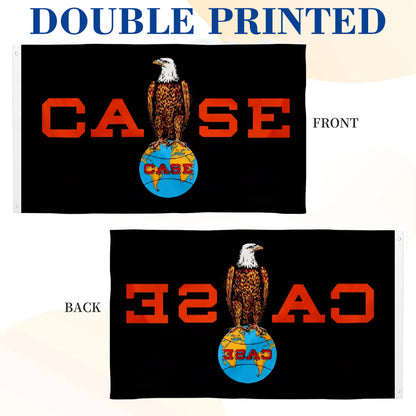 "CASE IH Vintage Eagle" Tractor Theme Flag: 3x5ft Man Cave Agricultural Machinery Vintage-Style Banner