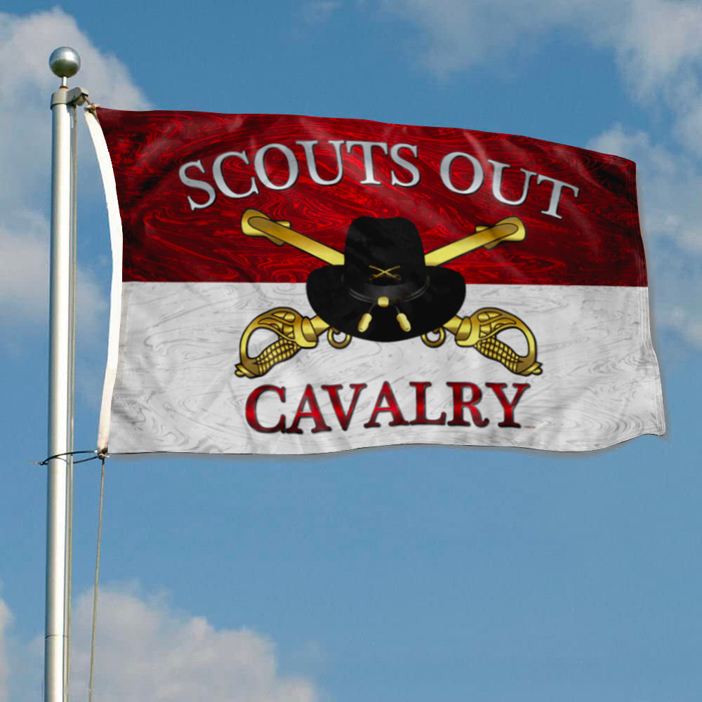 CAVALRY OFFICER STETSON SCOUTS OUT flag 3x5ft banner man cave