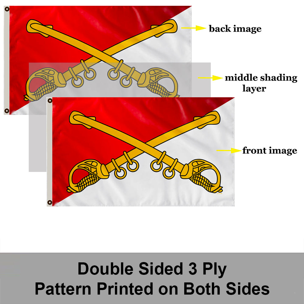CAVALRY BRANCH DIAGONAL ORIGINAL flag 3x5ft banner man cave