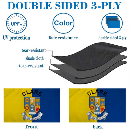 Clare (Ireland) County flag 3x5ft banner man cave