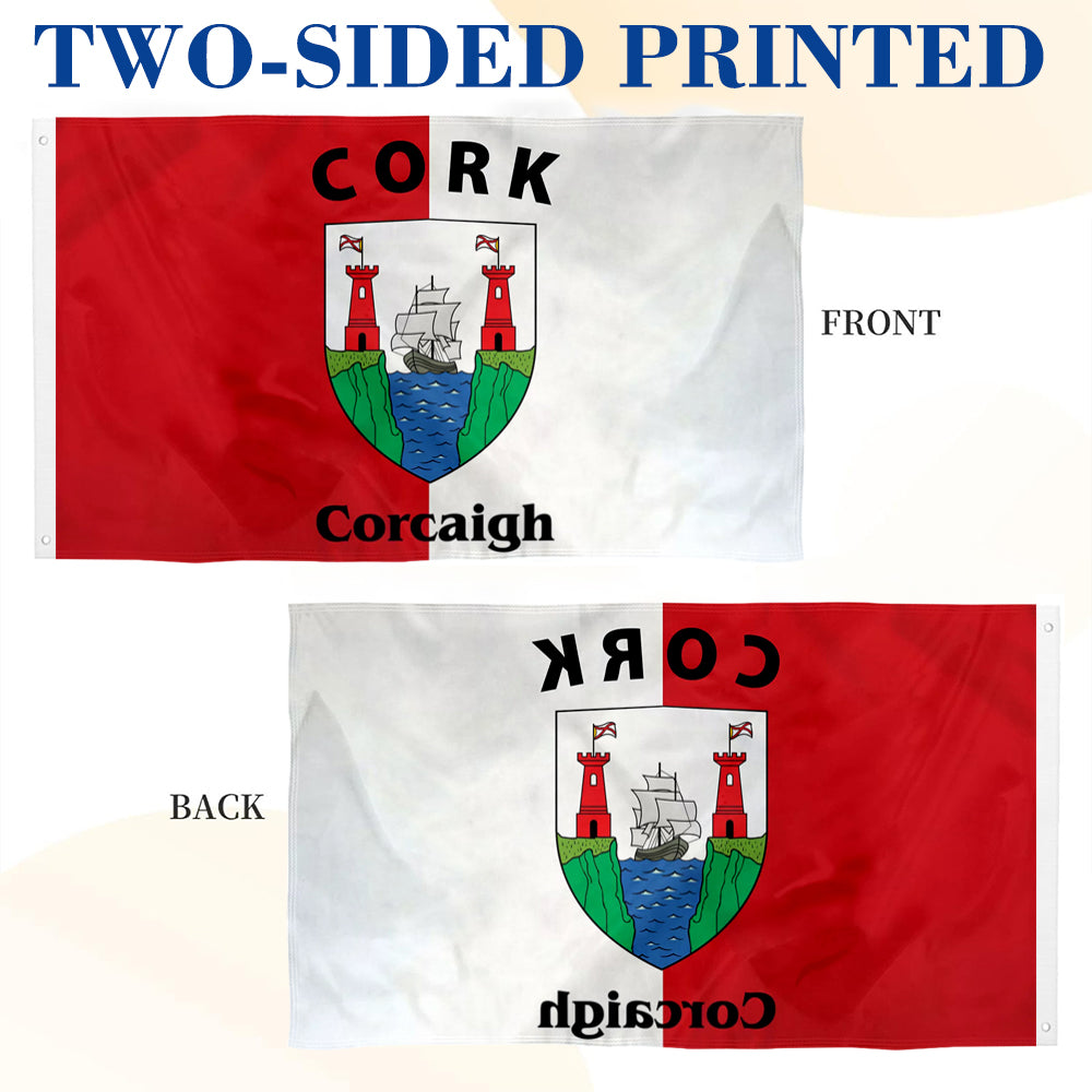 Cork (Ireland) County flag 3x5ft banner man cave