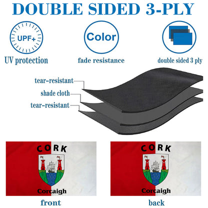 Cork (Ireland) County flag 3x5ft banner man cave