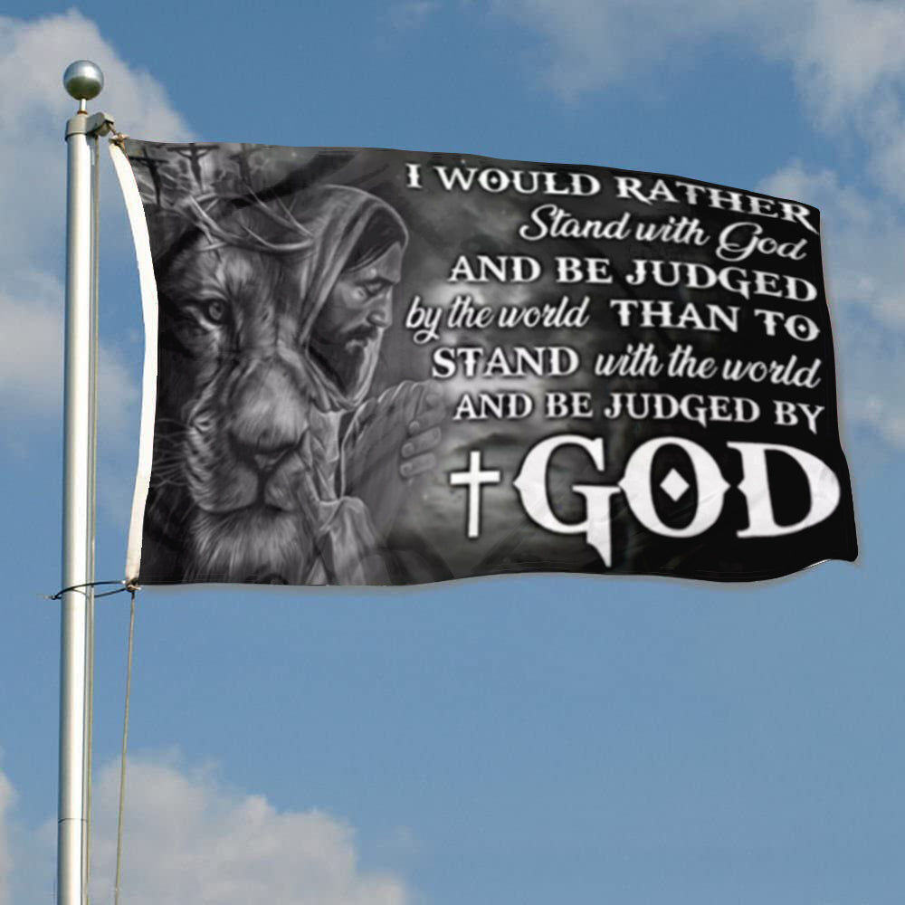 Lion of Judah Cross Faith Christian flag 3x5ft banner man cave