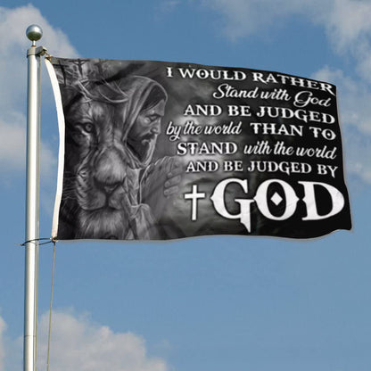 Lion of Judah Cross Faith Christian flag 3x5ft banner man cave