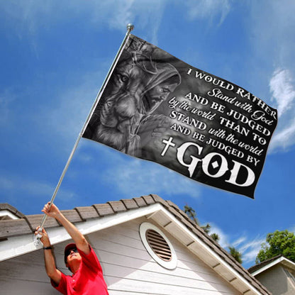 Lion of Judah Cross Faith Christian flag 3x5ft banner man cave