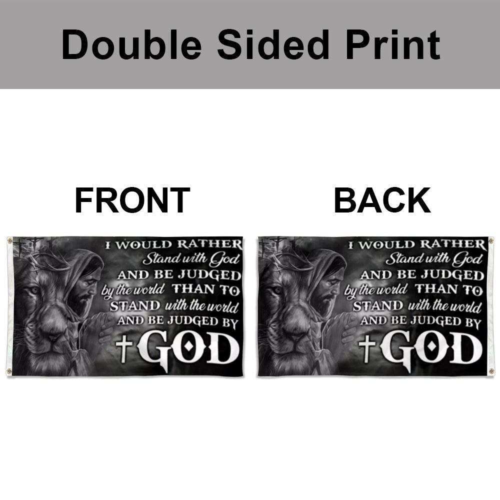 Lion of Judah Cross Faith Christian flag 3x5ft banner man cave