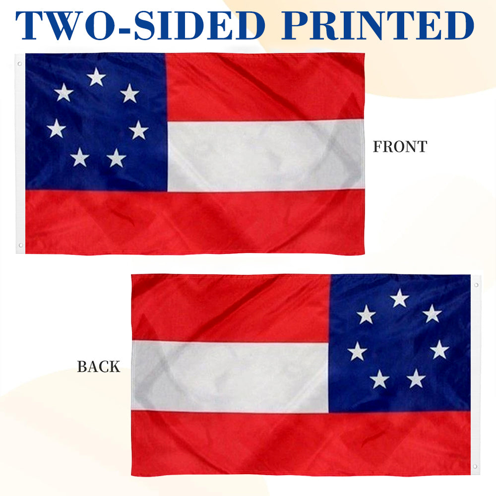 CSA Southern States Stars and Bars 7 flag 3x5ft banner man cave
