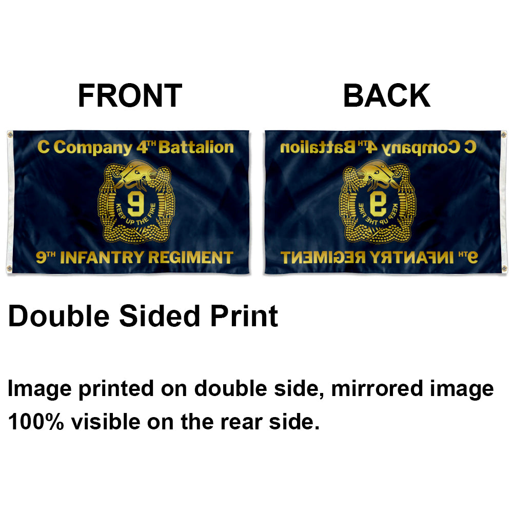 C CO 4TH BN 9TH INF REGT flag 3x5ft banner man cave