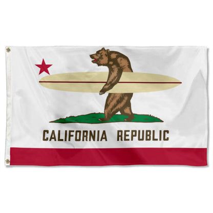 California Republic Surfing Bear flag 3x5ft banner man cave