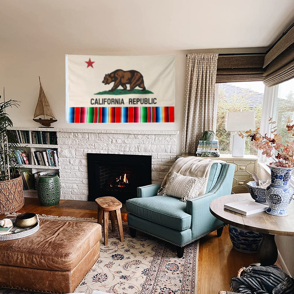 California Republic State flag 3x5ft banner man cave