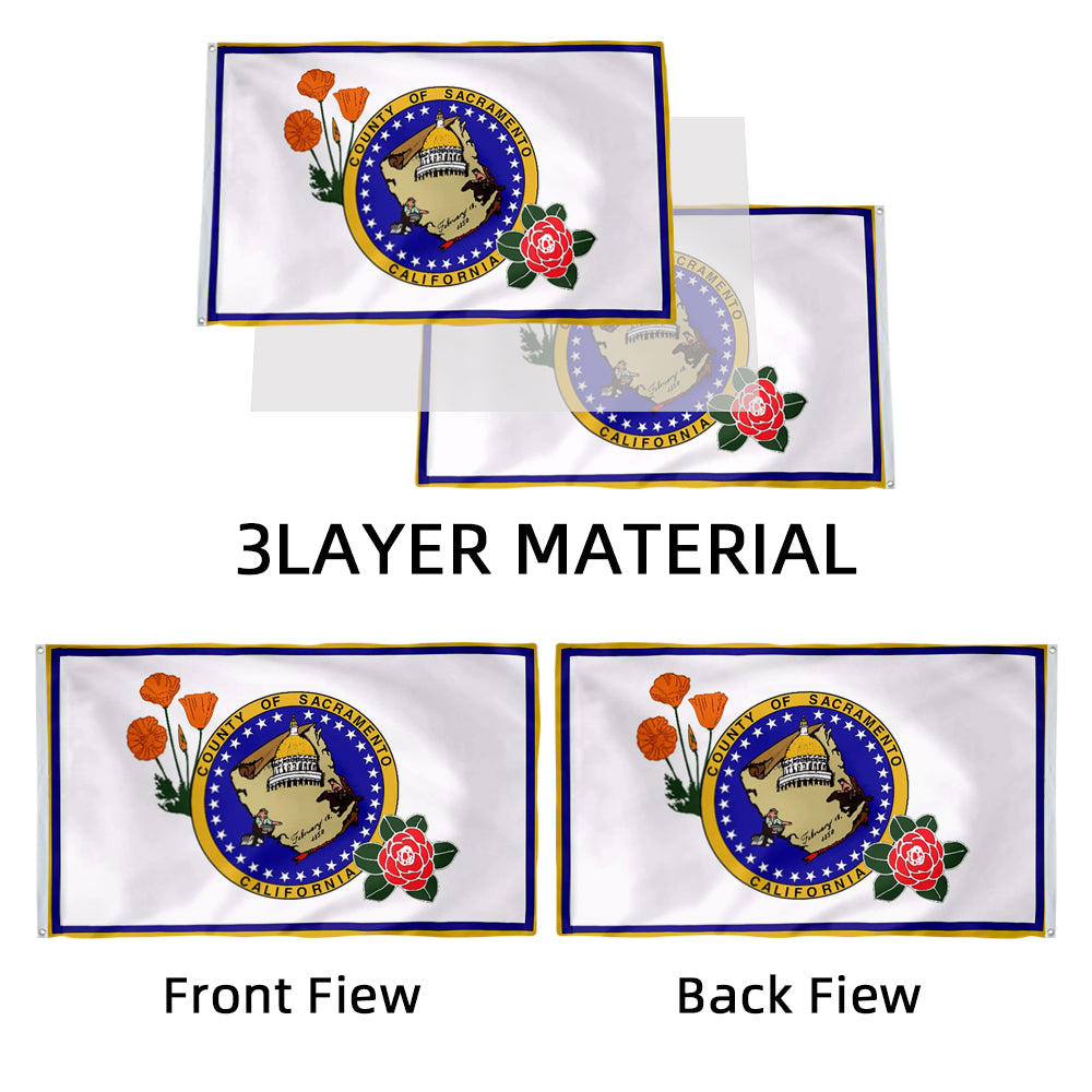 California State Sacramento County Cities USA United States of America flag 3x5ft banner man cave