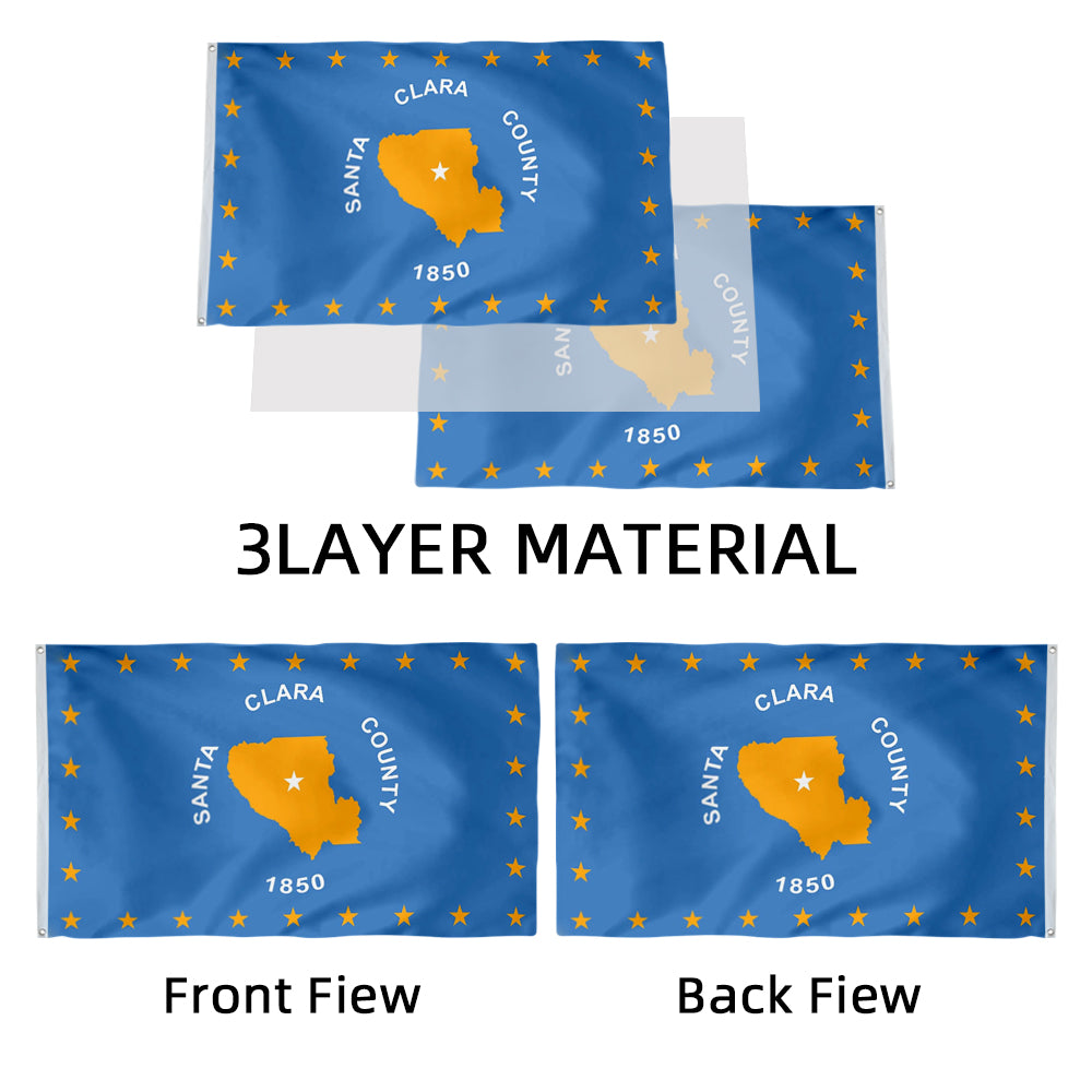 California State Santa Clara County Cities USA United States of America flag 3x5ft banner man cave