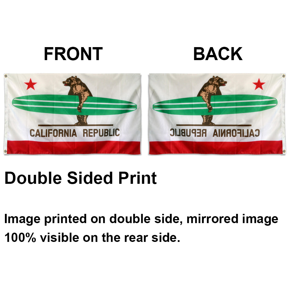 California Surfer Republic flag 3x5ft banner man cave