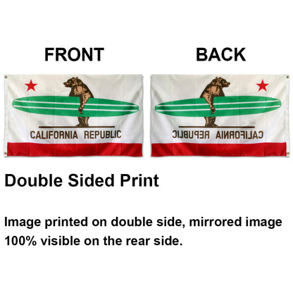 California Surfer Republic flag 3x5ft banner man cave