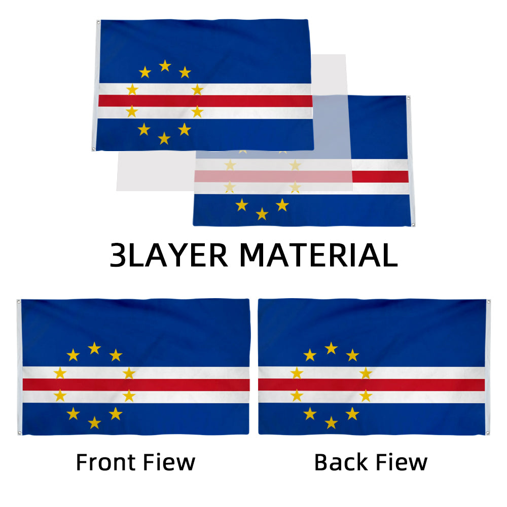 Cape Verde flag 3x5ft banner man cave