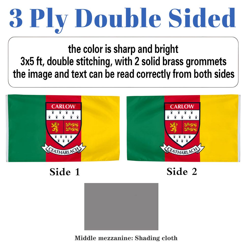 Carlow County Coat of Arms Ireland flag 3x5ft banner man cave