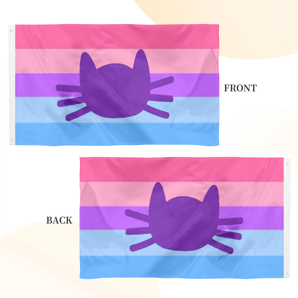 Catgender Pride flag 3x5ft banner man cave