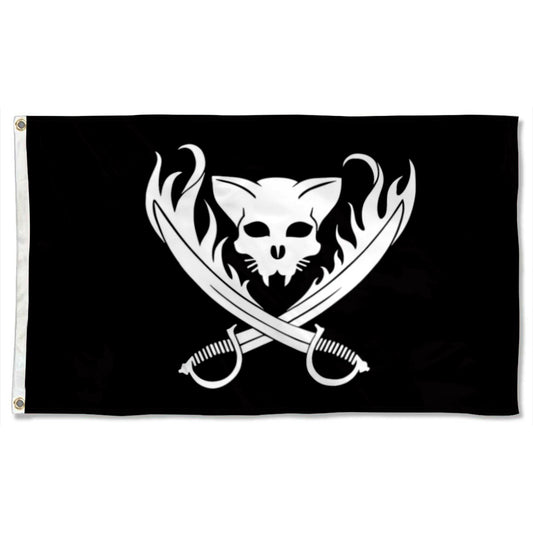 Cat Pirate Skull flag 3x5ft banner man cave