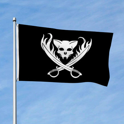 Cat Pirate Skull flag 3x5ft banner man cave